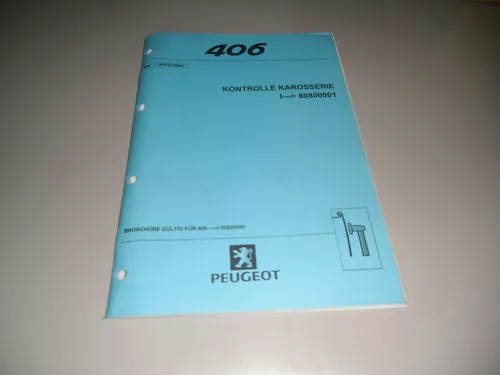 Manual de Instrucciones Carrocería Control Peugeot 406 1999