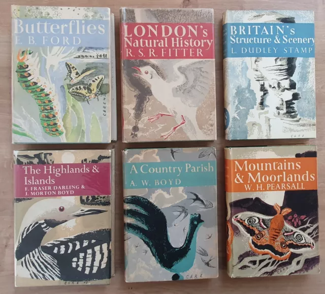 New Naturalist 6 Books Butterflies Highlands London's Britains's Country Mountai