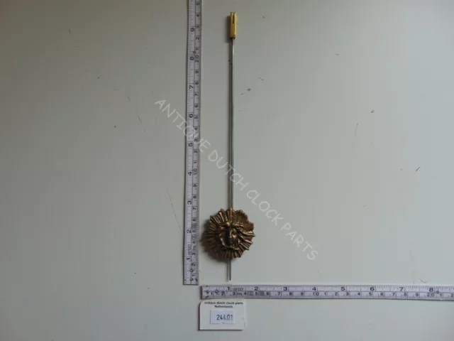 Medusa Pendulum Dutch Sallandse Clock With Hermle Clockwork Marked 32 Or 31 Cm
