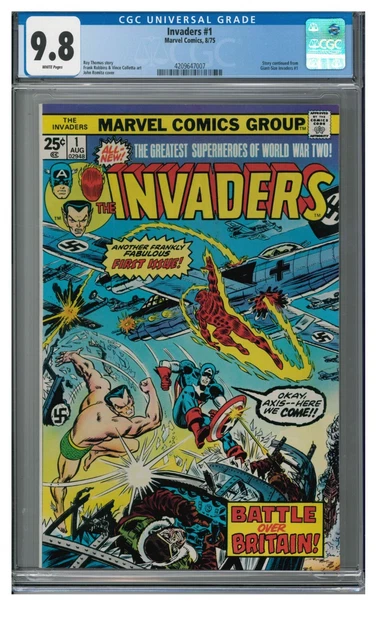 Invaders #1 (1975) Bronze Age Marvel Key 1st Issue CGC 9.8 DW223