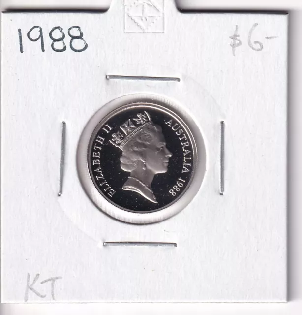 AUSTRALIAN PROOF: 1988 5 Cent Coin In 2X2 Holder... ... .. EUR 3,01 ...