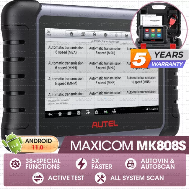 2024 Autel MaxiCOM MK808S Car Bidirectional Diagnostic Scan Tool MX808S MK808Z