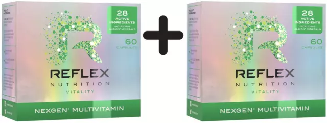 (90 g, 251,95 EUR/1Kg) 2 x (Reflex Nutrition Nexgen Sports Multivitamin - 60 ca