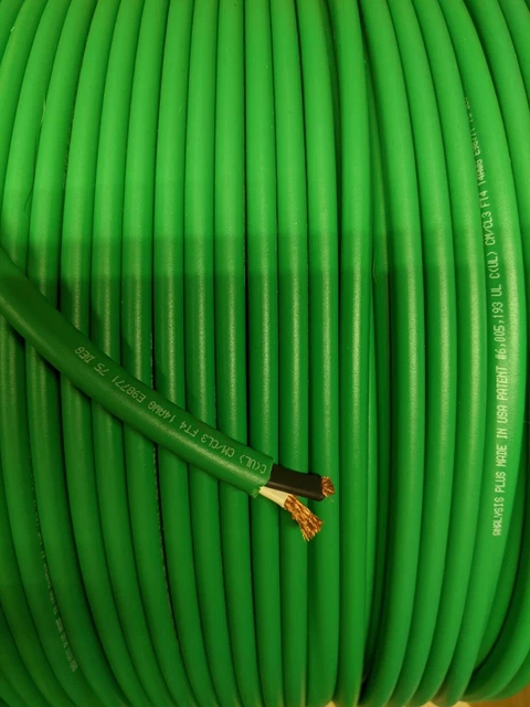 Analysis Plus Theater 2 Speaker Cable spool 14/2 CL3 In-wall rated FT4 Green