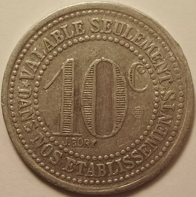 10 Centimes, Vichy, Compagnie Fermière de l'Etablissement Thermal, 1920 !! 2