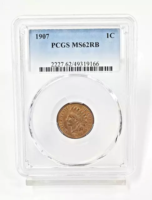 1907- Philadelphia Indian Head Cent 1C PCGS MS62RB