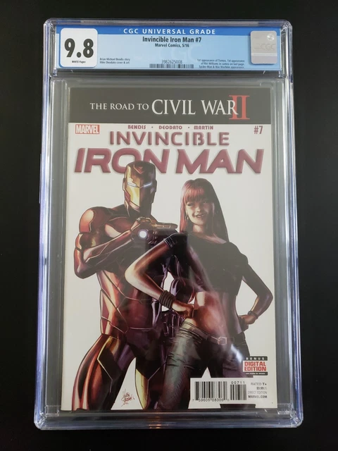 “Invincible Iron Man” #7 CGC 9.8 1st Print 1st Riri Williams Ironheart Cameo