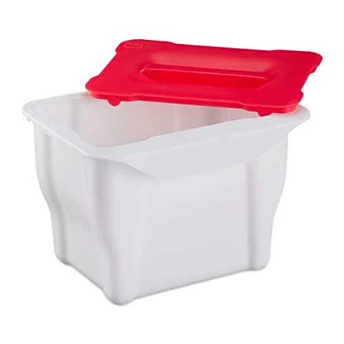Relaxdays Poubelle de Cuisine Bio 5 L Petite Poubelle avec Couvercle à Suspen...
