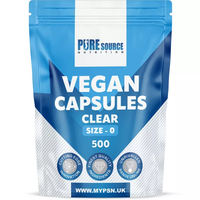 HPMC Vegan Empty Capsules Clear/White Pharmaceutical Size 000 00 0 1 2 3 4 Caps