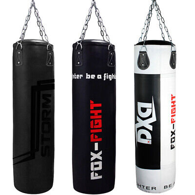 TecTake Sac de boxe rempli 25kg avec suspension chaîne frappe sable appareil sport 105cm 