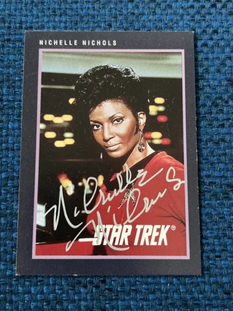 Nichelle Nichols - autografo originale TC firmato Star Trek - vintage 1991