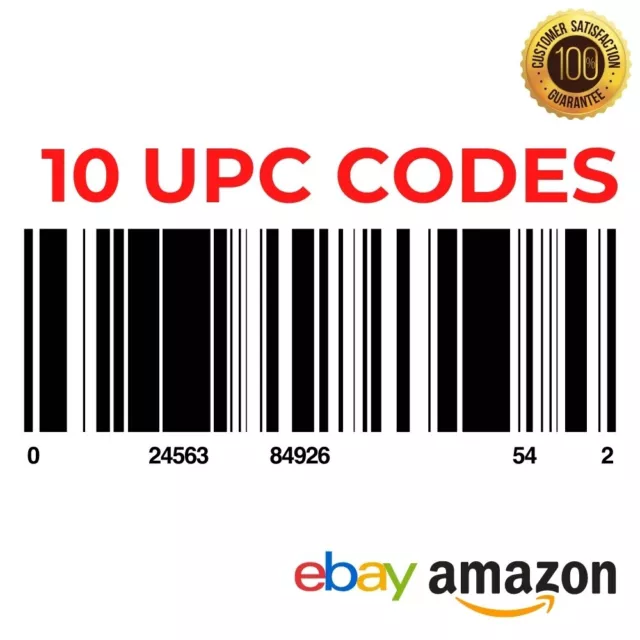 10 EAN UPC Codes for Amazon eBay Listing Numbers Product ID