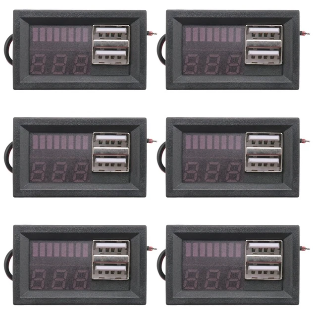 6X Red LED Digital Display Voltmeter  Voltage Meter Volt Tester Panel U6T3