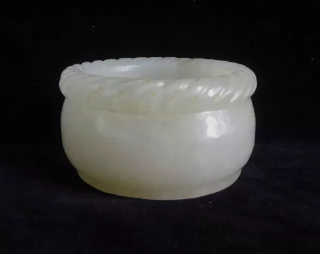 Excellent Old Chinese Hand Carving Natural Nephrite Jade Ink Pot