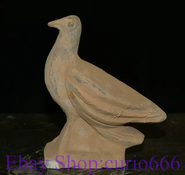 10" Old Chinese Tang San Cai Pottery Dynasty Palace Bird Beast Sculpture