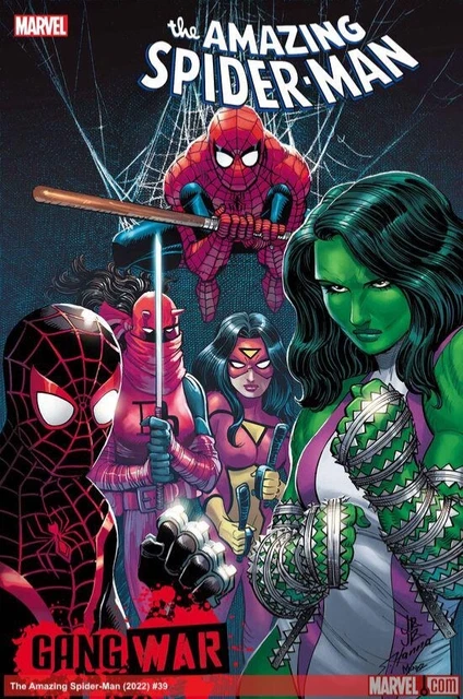 AMAZING SPIDER-MAN #39 - COVER A ROMTIA - GANG WAR (Marvel, 2023, First Print)