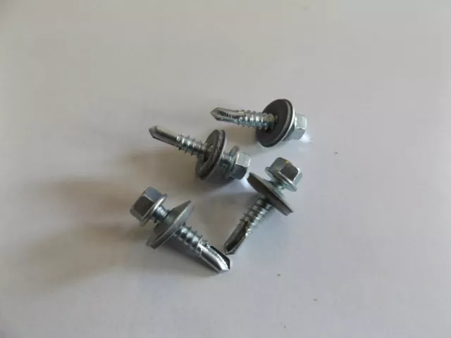 TEK 25MM SELF DRILLING PURLIN SCREWS with Washers Steel & Rubber