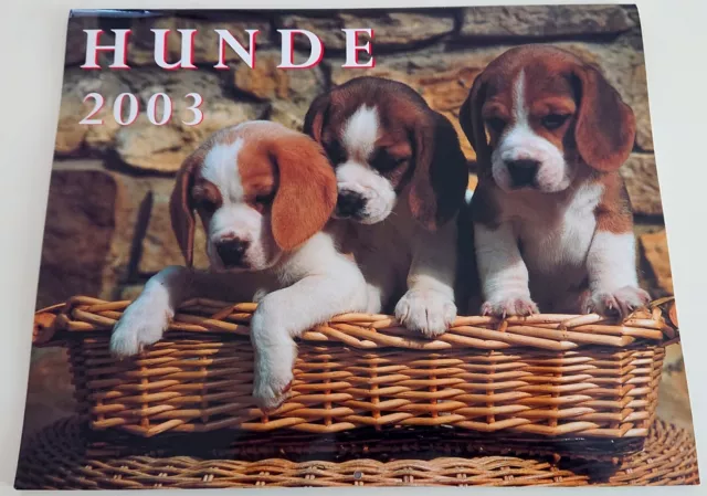 Calendario illustrato cani tedesco Hunde 2003 35 x 28 cm