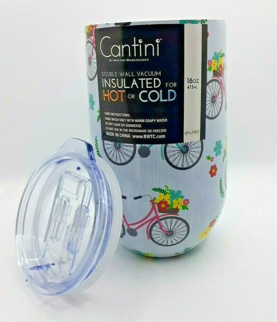 Cantini Insulated Mug Travel Cup Stainless Steel Coffee Wine Tumbler BICYCLE NIB 2