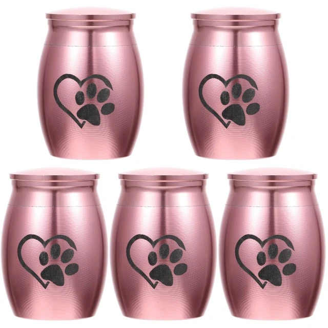 5 Pack Pet Urn Metal Cremation Mini Human Ashes Jar Human Body