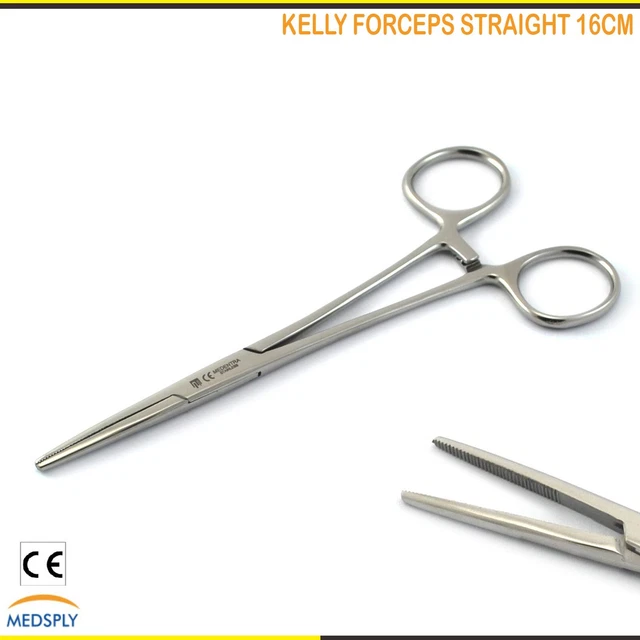 Fishing Hemostat Locking Veterinary Surgical Straight Locking Clamp Forceps 16cm