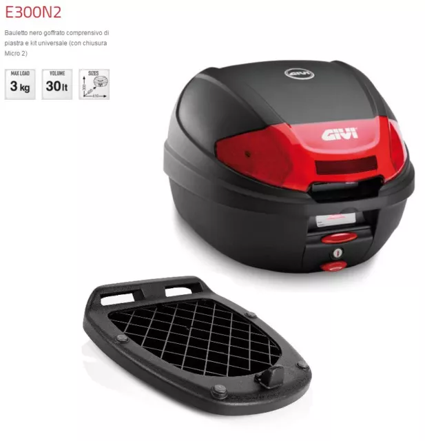 GIVI E300N2 BAULETTO 30LT PIASTRA UNIVERSALE KYMCO Downtown 125i