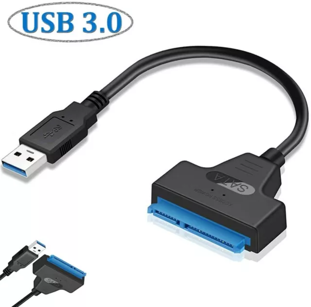 Cavo Adattatore Da Sata A Usb 3.0 Hard Disk Esterno 2,5" Disco Rigido Ssd Pc 2