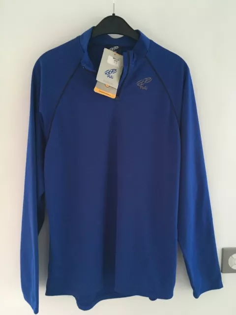 Camiseta Camisa Mangas Largas POLI Aito Azul Talla L