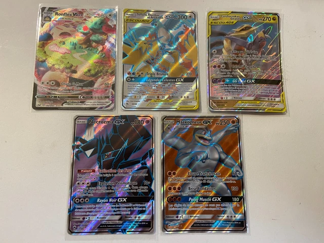 Lot De 30 Cartes Pokémon Françaises Authentiques + 1 Ultra Rare (EX, V, GX) - 5 Brillantes Incluses