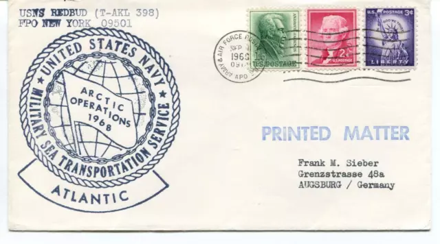 1968 USNS Redbud T-ALK 398 FPO New York Arctic Sealift Op. Polar Antarctic Cover