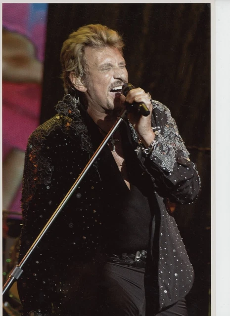 Photographie Johnny Hallyday 55x80 Cm - Neuf Encadré