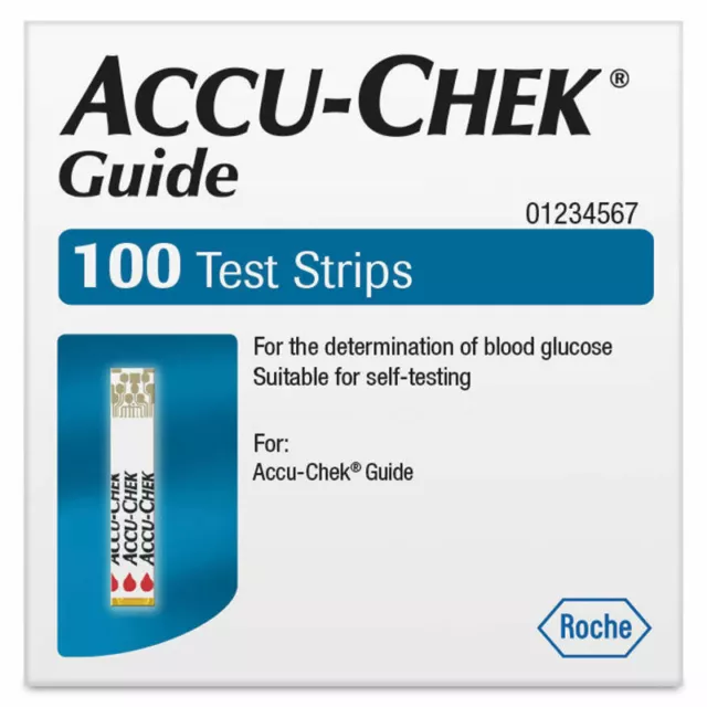 Accu Chek Guide Test Strips 100 Pack - NEW /SEALED - Exp JUNE 2025 (Long EXP)