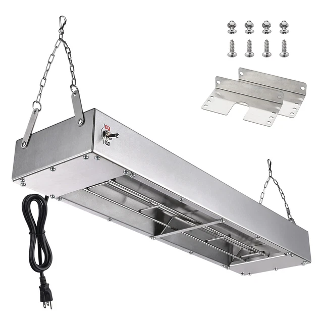 WeChef Food Warmer 24" 900W Electric Strip Heater Stainless Fry Heating Lamp