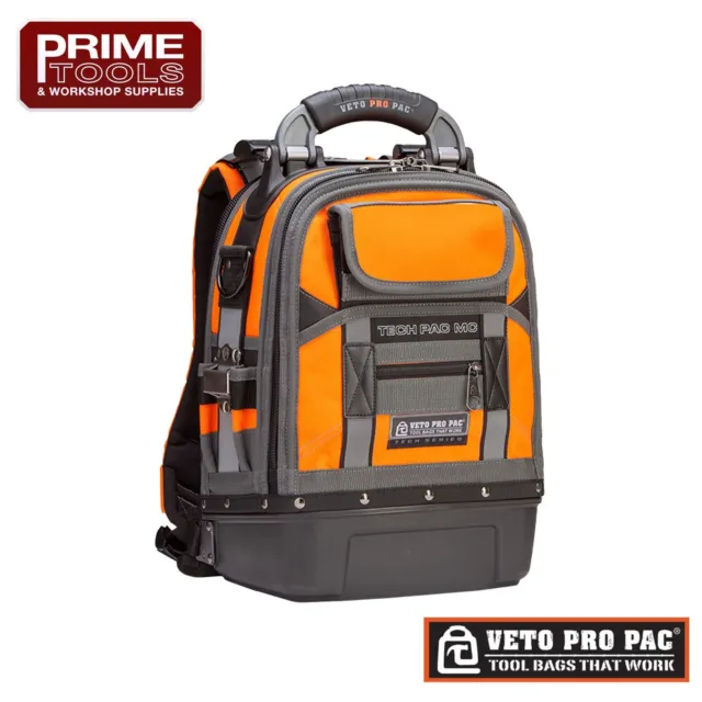 Veto Pro Pac TECH PAC MC Tool Bag Backpack / Rucksack HiViz Orange