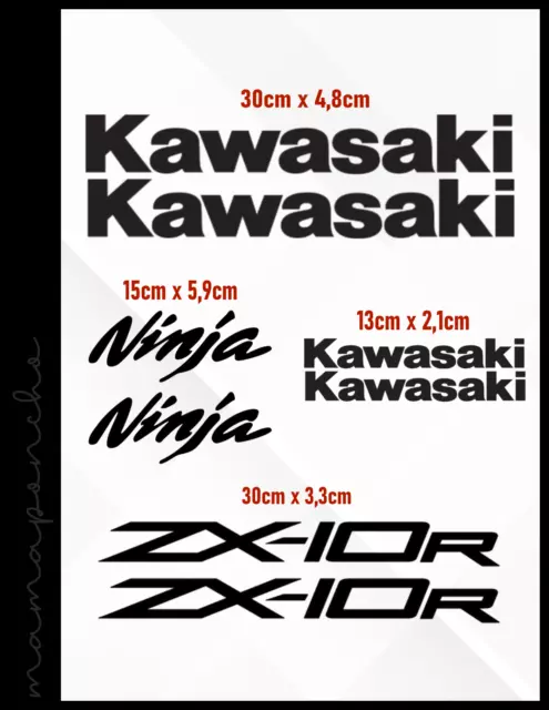 KIT ADESIVI KAWASAKI ninja zx6r zx10r Z900 z750 z1000 er6n Stickers +  omaggio EUR 4,99 - PicClick IT