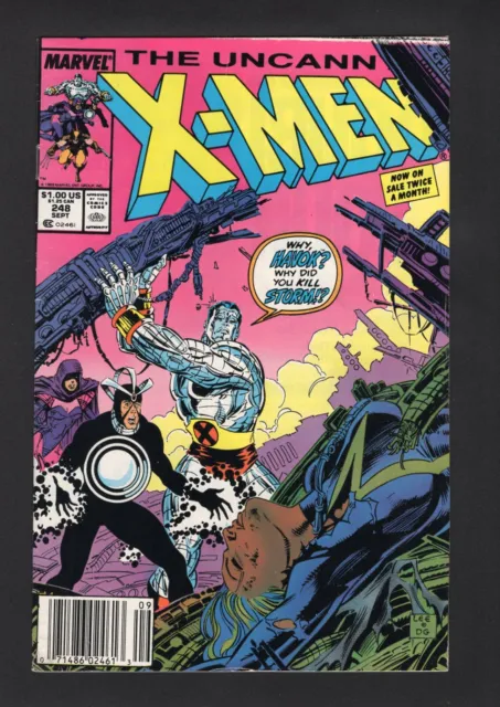 Uncanny X-Men #248 Vol. 1 1st Artwork On X-Men By Jim Lee Marvel Comics '89