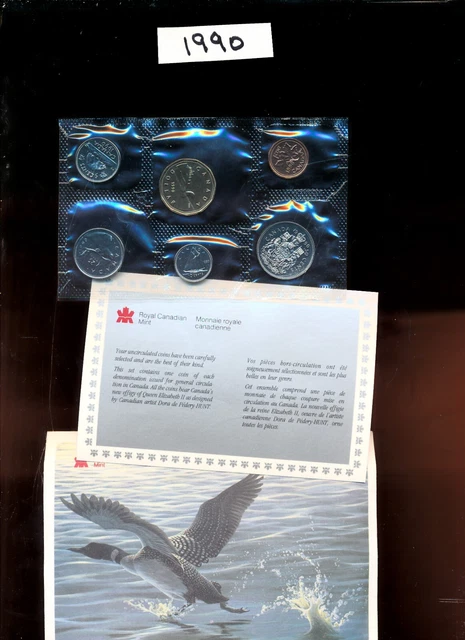 Canada - Prooflike Uncirculated Set - 1990 Mint Sealed - A Buy