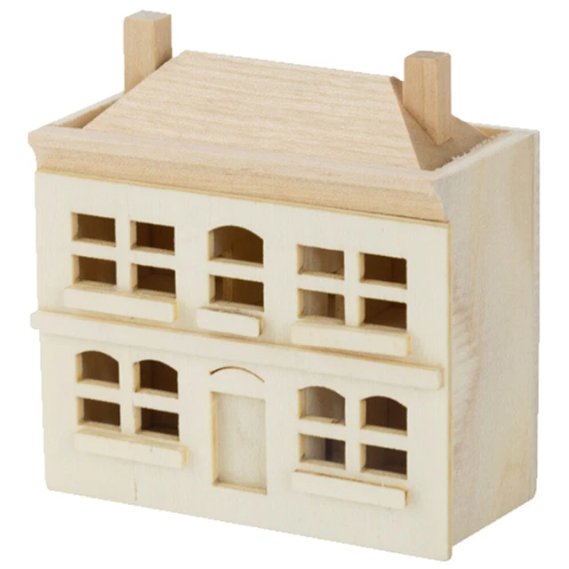 Pequeño Kit Muebles Miniatura Madera Artesanía Modelo Miniaturas