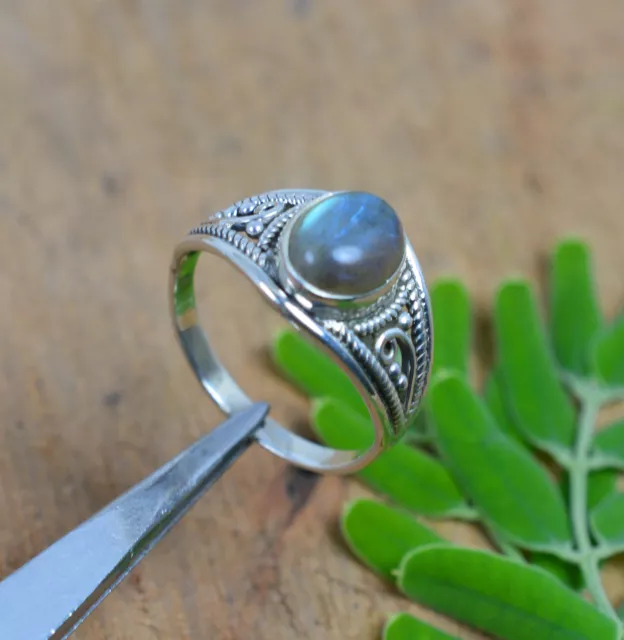 Wholesale 10Pc 925 Solid Sterling Silver Labradorite Ring Lot M604 3