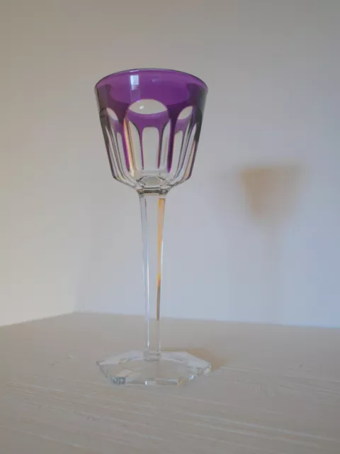 1 verre à vin du Rhin cristal Baccarat modèles Harcourt couleur Violet 19cm