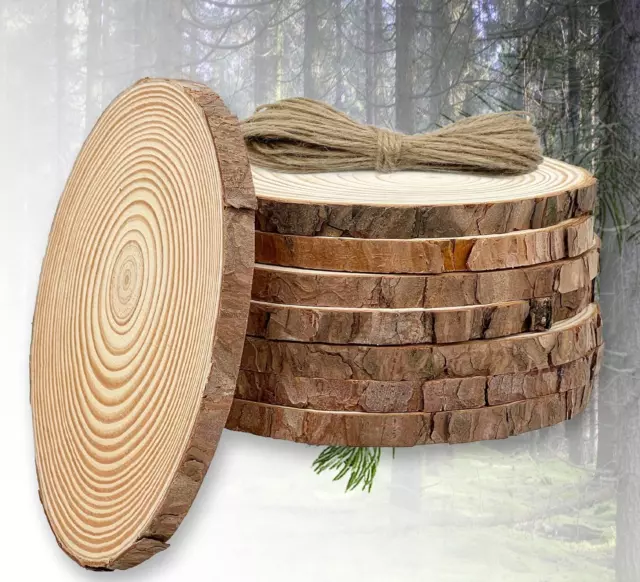 Holzscheiben 8 Stücke Baumscheiben 14-16 CM Holzscheiben Zum Basteln,Durchmesser