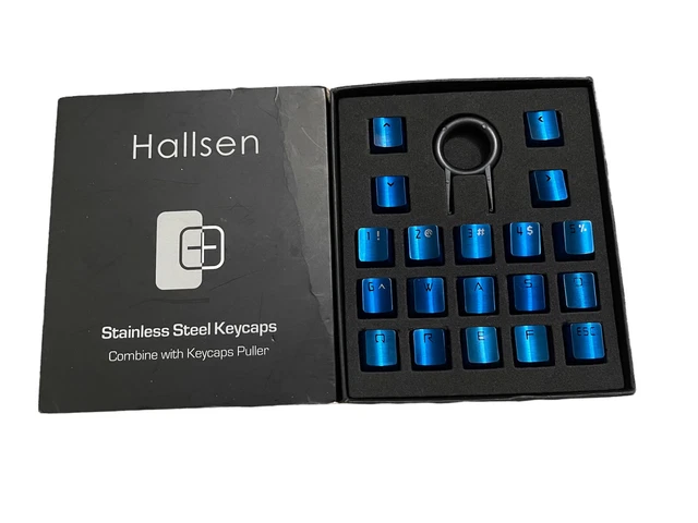 Gaming Keycaps Stainless Steel Metal FPS & MOBA WASDERF (+) 1-6