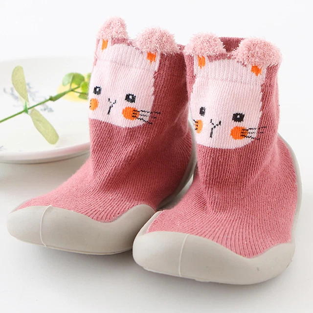 Pantofole antiscivolo bambini bambina ragazzi bambini calze cotone scarpe calde inverno 4