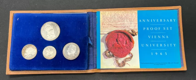1965 Austria's Vienna University 4-Coin Anniversary Proof Set