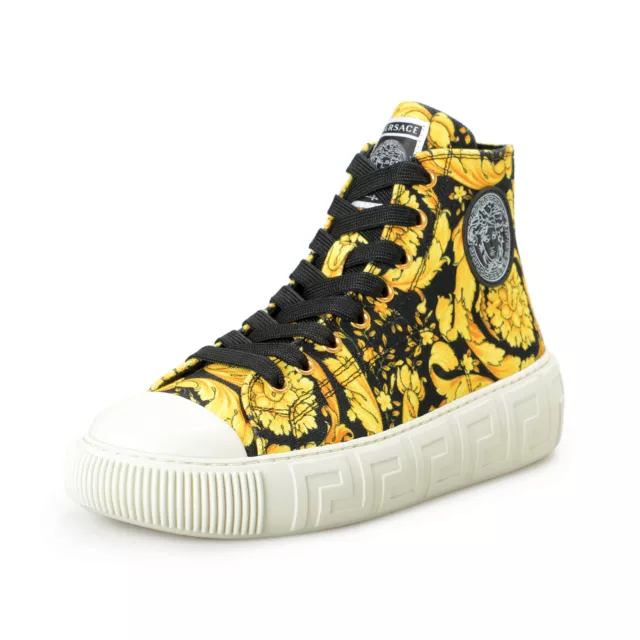 Versace Women's Barocco Print Canvas High Top Fashion Sneakers Shoes