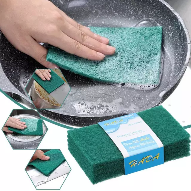 Scouring Pads Cloth Abrasive Scourer Home Cleaning Sheet Scrubber Dish Washin✨x