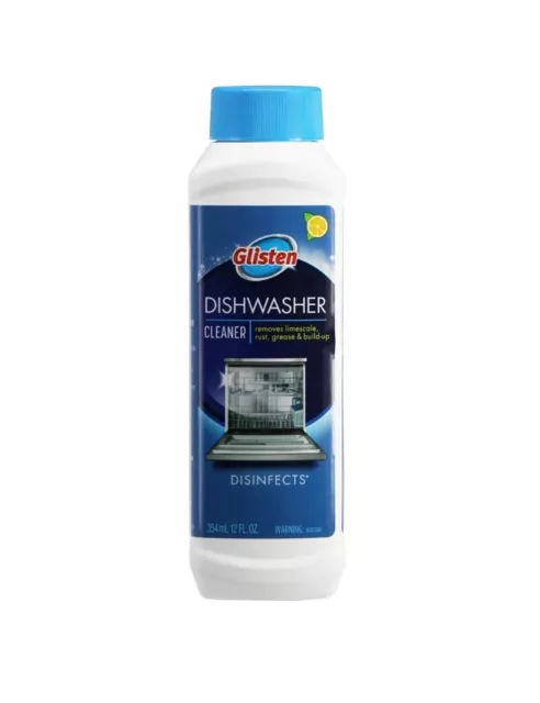 Glisten Dishwasher Sanitiser Cleaner Limescale CLEAN Cleanser 354ml Fresh