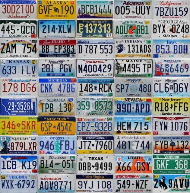 Original USA Nummernschild. License Plate, diverse Zustände Wählen Sie 1 Schild