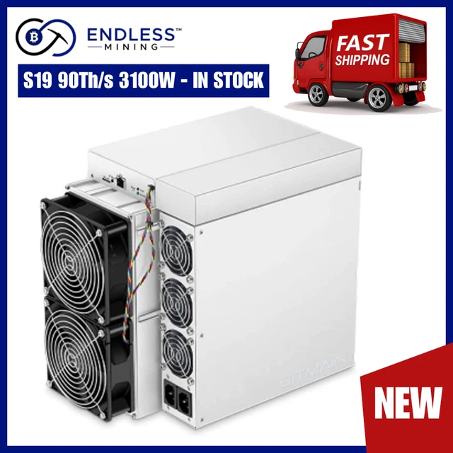 Bitmain Antminer S19 90TH/S 3100W ALGO SHA-256 Bitcoin Miner BTC ASIC Miner NEW
