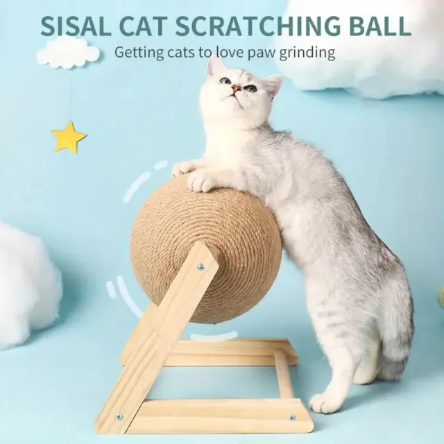 Boule à grattoir pour chat en Sisal,  jouet  griffoir boule exercice.